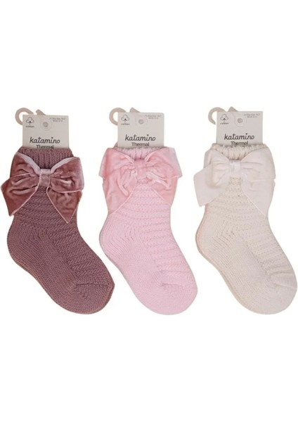 Katamino Gülden Aksesuarlı Kız Bebek Havlu Soket Çorap 450907 Asorti