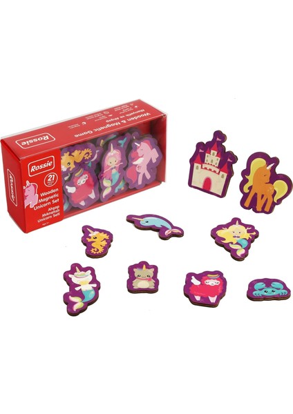 Rossie Mıknatıslı Ahşap Unicorn Figürler modelleri