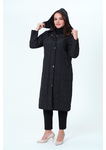 Mihrinaz Kadın Büyük Beden Içi Tüylü Kapitone Mont fırsatları