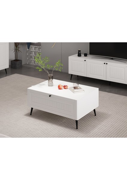 Kale Orta Sehpa Ilkbahar Beyaz/beyaz