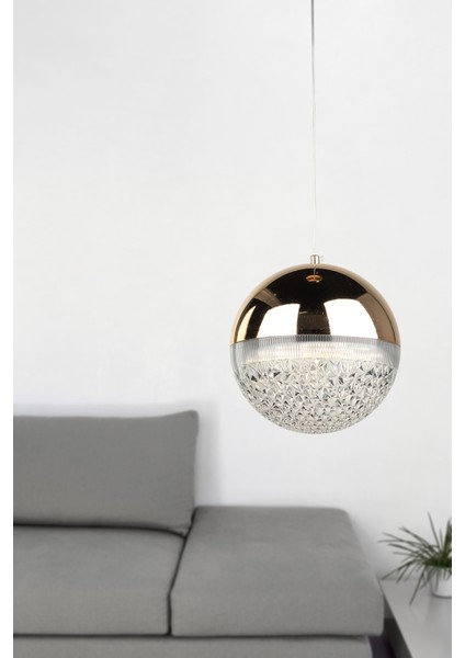 Galaksi Tekli Avize Gold Kaplama