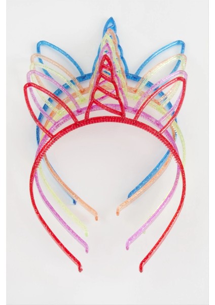 Unicn Kulaklı Plasik Çocuk Taç