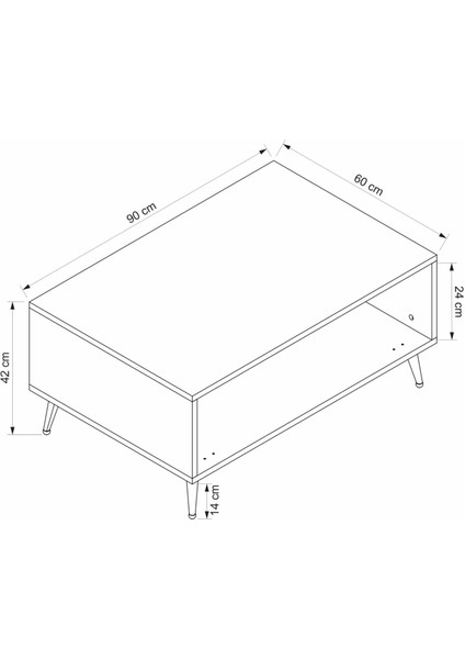 Kale Orta Sehpa Ilkbahar Beyaz/beyaz