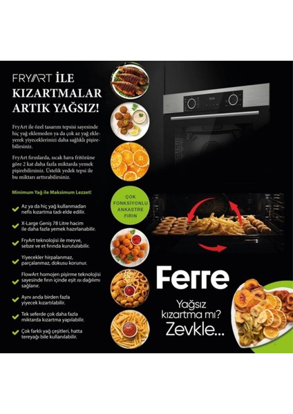 Fryart & Flowart Olio Sessiz Davlumbaz Elektrikli Beyaz Ank. Set (D064-SA + MS261 + QEP63CB) indirimleri