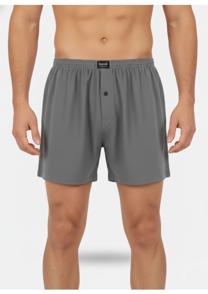 Boxer Şort %100 Pamuklu Cotton 3'lü Paket Düğmeli Rahat Model modelleri