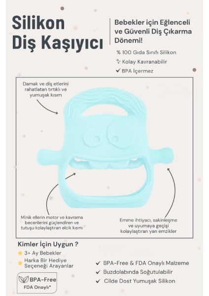 Mavi Bebek Silikon Diş Kaşıyıcı modelleri