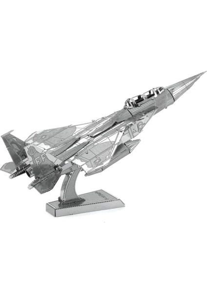 3D Metal Maket Bulmaca Puzzle F15 Figther Modeli Kitleri 14+ Yaş