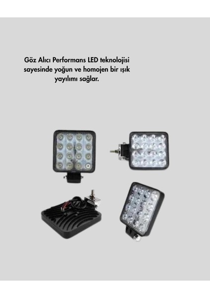 16 LED Beyaz Işık Far | Uzun Ömürlü, Enerji Verimli, Geniş Aydınlatma Açısı indirimleri