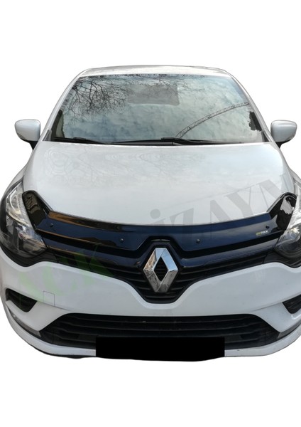 Renault Clio 4 2012-2018 Araca Özel Kaput Rüzgarlığı A+ Pianoblack 4mm