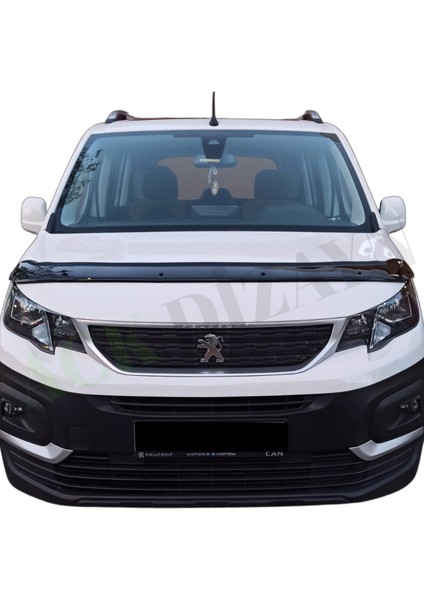 Peugeot Rifter 2018+ /citroen Berlingo 2019+ Araca Özel Kaput Rüzgarlığı A+ Pianoblack (4mm) Kalın