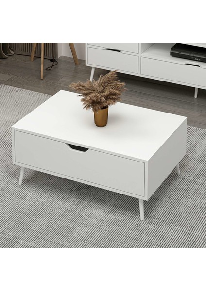 Elina Ayaklı Orta Sehpa - Beyaz/beyaz fiyatları