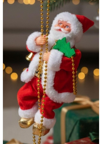 Yılbaşı Süsü Noel Baba Biblo Figür 25 cm – Zincirli Tırmanan fiyatları
