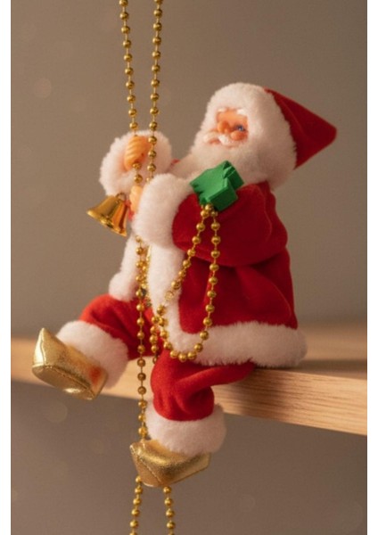 Yılbaşı Süsü Noel Baba Biblo Figür 25 cm – Zincirli Tırmanan modelleri