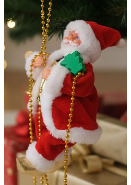 Yılbaşı Süsü Noel Baba Biblo Figür 25 cm – Zincirli Tırmanan fırsatları