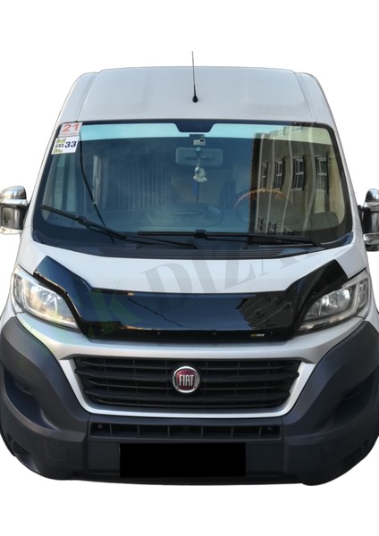 Fiat Ducato 2014+ Araca Özel Kaput Rüzgarlığı A+ Pianoblack 4mm