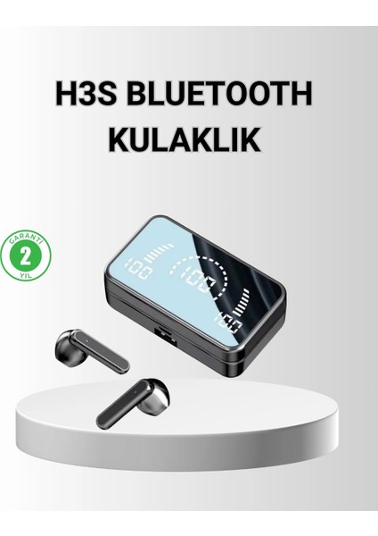 Ayna Ekranlı Bluetooth 5.1 Kablosuz Kulaklık – 3500 Mah Şarj Kutusu, Suya Dayanıklı