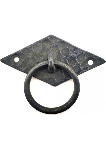 Antika Tarz Dekoratif Pirinç Yan Baklava Kapı Kulbu - 41X82 Mm, Oksit