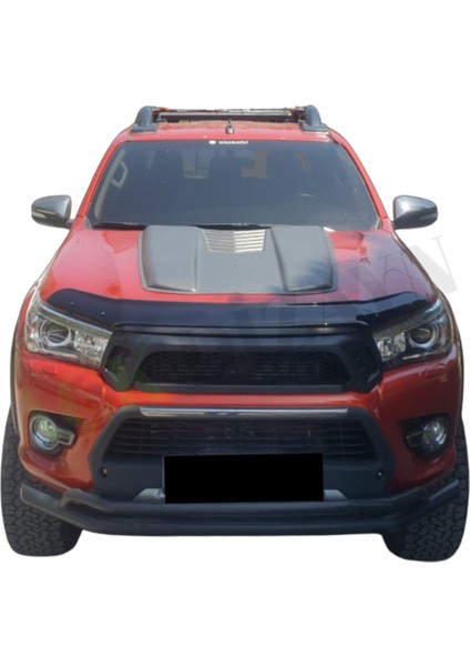 Toyota Hilux 2015+ Araca Özel Kaput Rüzgarlığ A+ Pianoblack 4mm