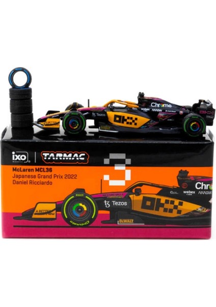 Tarmac Works 1/64 Mclaren MCL36 Japanese Grand Prix 2022 Daniel Ricciardo #3 - GLOBAL64 modelleri