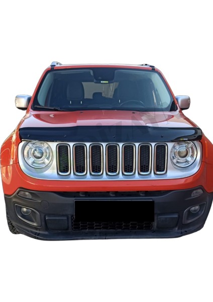 Jeep Renegade 2015+ Araca Özel Kaput Rüzgarlığı A+ Pianoblack 4mm