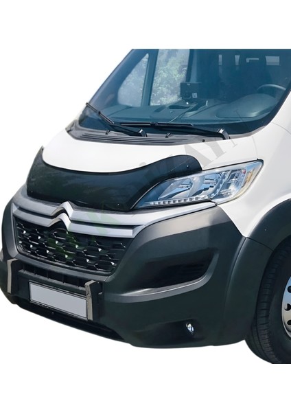 Citroen Jumper 2014+ Araca Özel Kaput Rüzgarlığı A+ Pianoblack (4mm)