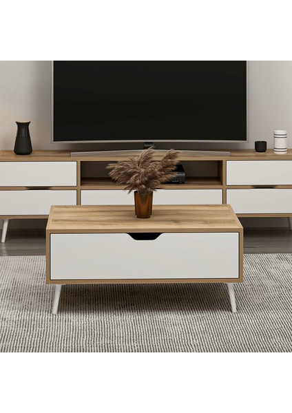 Elina Ayaklı Orta Sehpa - Dore/beyaz fırsatları