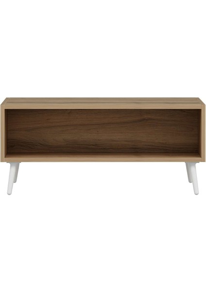 Elina Ayaklı Orta Sehpa - Dore/beyaz