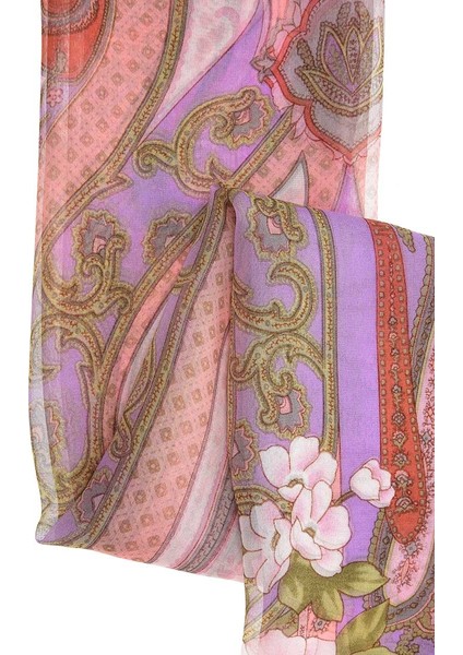 Çiçek Desenli Şal Mor Y1984101_018 fiyatları