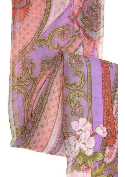 Çiçek Desenli Şal Mor Y1984101_018 fırsatları