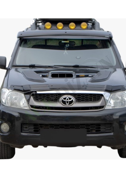 Toyota Hilux 2006-2012 Araca Özel Kaput Rüzgarlığı A+ Pianoblack 4mm