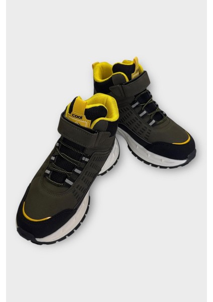 Çocuk Boğazlı Basketbol Tarzı Spor Ayakkabı Haki fırsatları