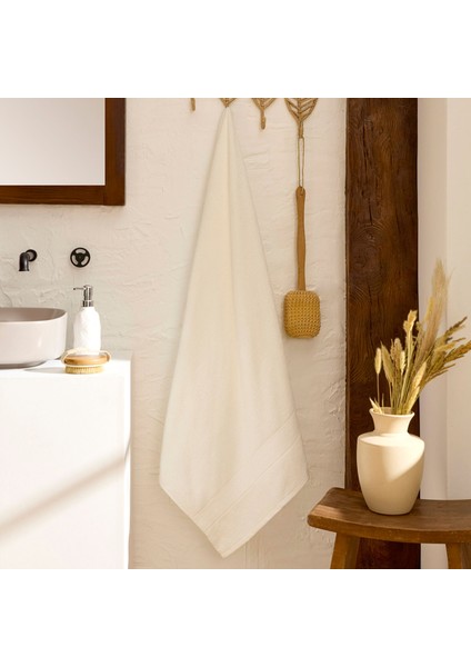 Lustar %100 Pamuk Banyo Havlusu Ekru 80X150 cm