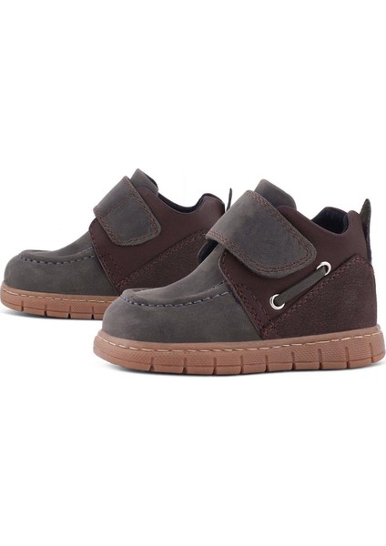 Hakiki Deri Gri Kahverengi Cırt Cırtlı Bebek Bot indirimleri