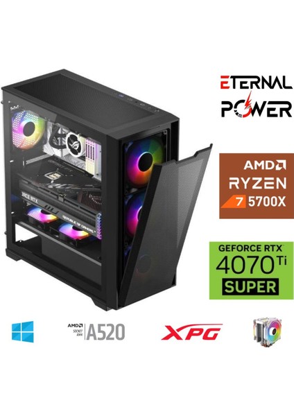 E.power Ryzen 7 5700X 32G Ddr4 1tb M.2 RTX4070TI Super A520 M750W