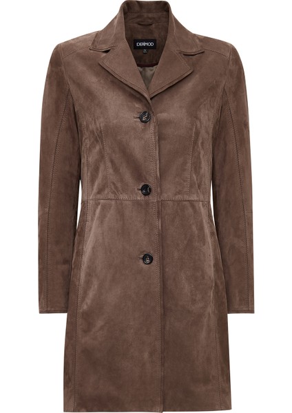 Tara Kadın Vizon Süet Deri Kaban 25WGD533310