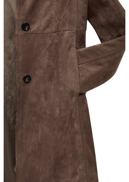 Tara Kadın Vizon Süet Deri Kaban 25WGD533310