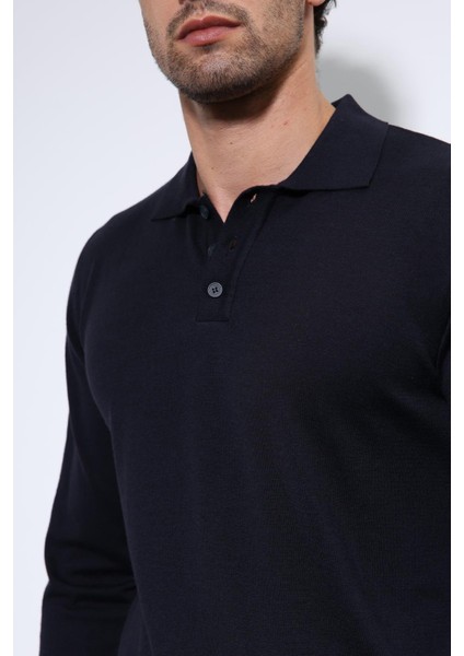 Lacivert Yumuşak Dokulu Basic Erkek Kazak fırsatları