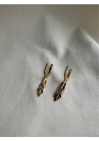 Taşlı Tüy Küpe modelleri