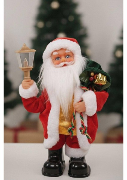 Yılbaşı Süsü Noel Baba Biblo Figür 25CM - Çuvalı ve Aksesuarları ile modelleri