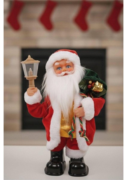 Yılbaşı Süsü Noel Baba Biblo Figür 25CM - Çuvalı ve Aksesuarları ile fırsatları