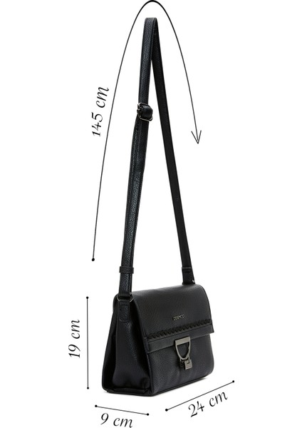 Kadın Siyah Uzun Askılı Çapraz Çanta 25ABD2412FT fiyatları
