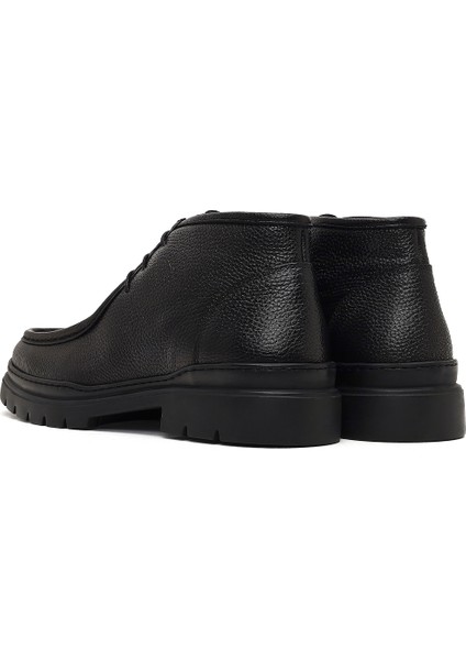 Erkek Siyah Bağcıklı Deri Casual Bot 25WFD7222FT