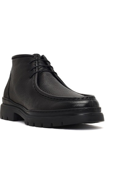 Erkek Siyah Bağcıklı Deri Casual Bot 25WFD7222FT