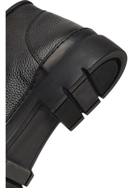 Erkek Siyah Bağcıklı Deri Casual Bot 25WFD7222FT