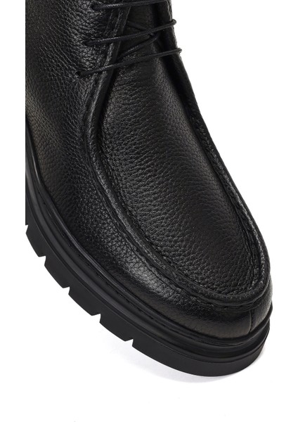 Erkek Siyah Bağcıklı Deri Casual Bot 25WFD7222FT