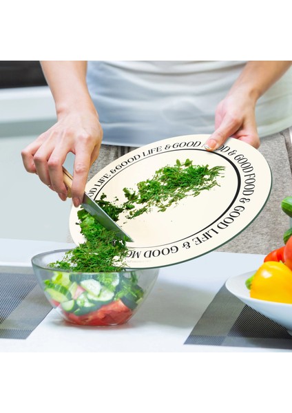 Cam Kesme Tahtası ve Sunumluk Yuvarlak Good Life 30X30 cm indirimleri