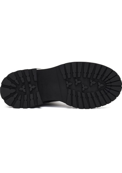 Kadın Siyah Fermuarlı Kalın Tabanlı Deri Bot 25WFD140618 indirimleri