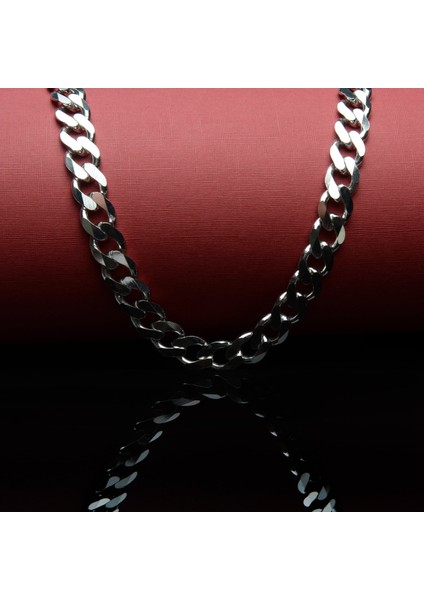 300 Mikron Rodyum Gurmet Gümüş Zincir