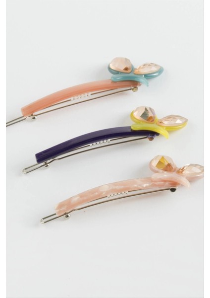 Yaprak Taşlı Klipsli Toka