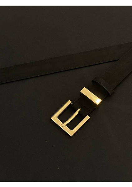 Süet Kare Antik Tokalı Köprülü Kadın Kemeri, Pantolon Kemeri, Ceket Kemeri, Elbise Kemeri